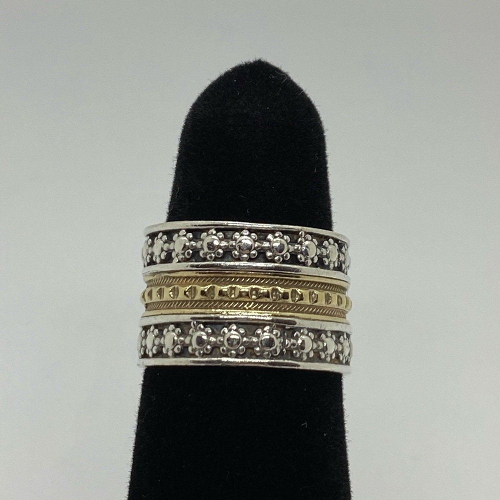 925/14KT FASHION BAND RING - Picture 3 of 10